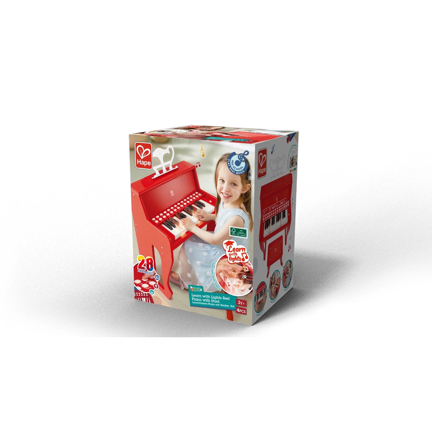 Learn With Electric Piano With Stool - Hape MENA