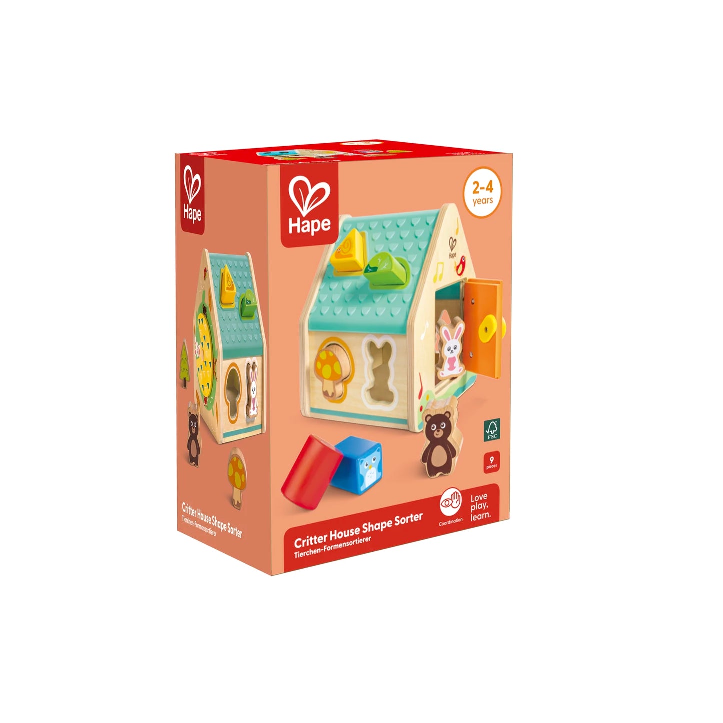 Critter House Shape Sorter - Hape MENA