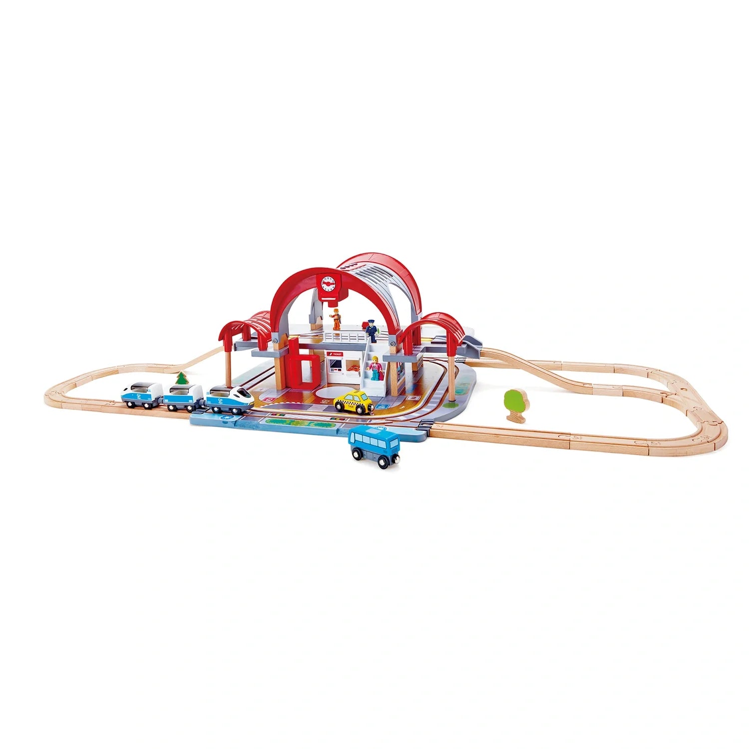 Grand City Station Interactive Railway Set for Kids – Hape