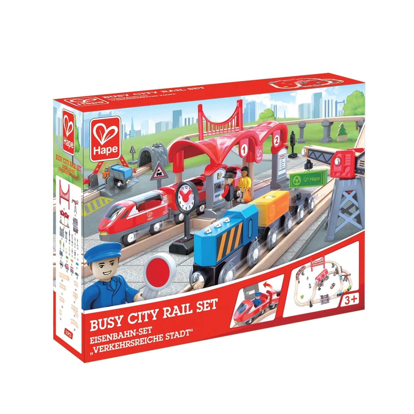 Busy City Rail Set - Hape MENA