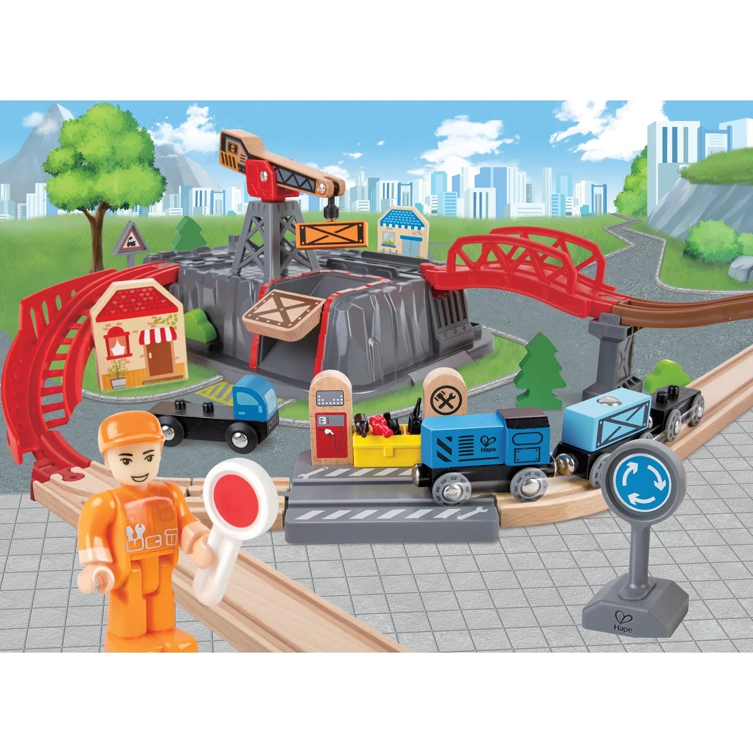 Railway Bucket Builder Set - Hape MENA