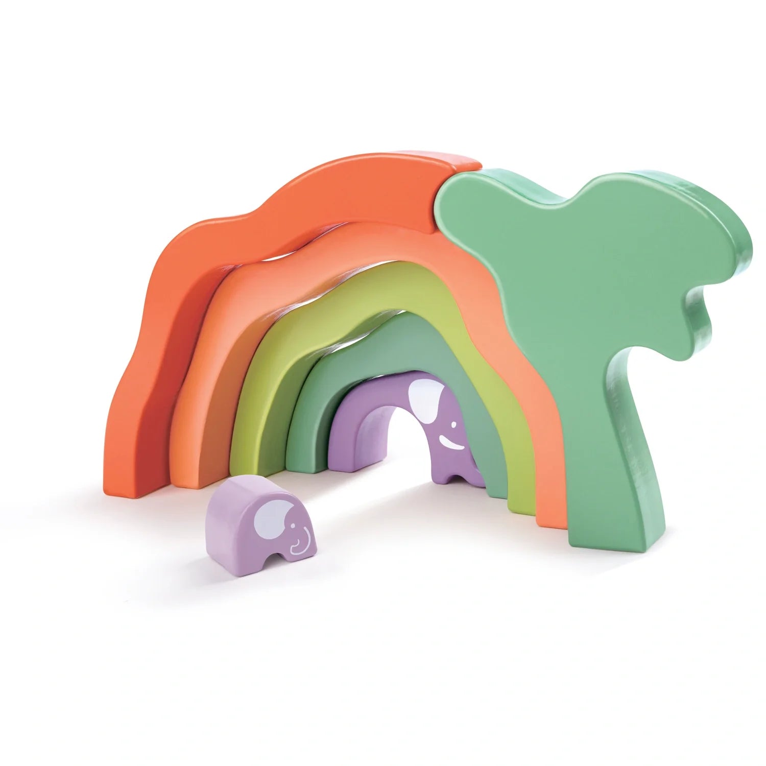 Safari Elephant Stacking Blocks - Hape MENA