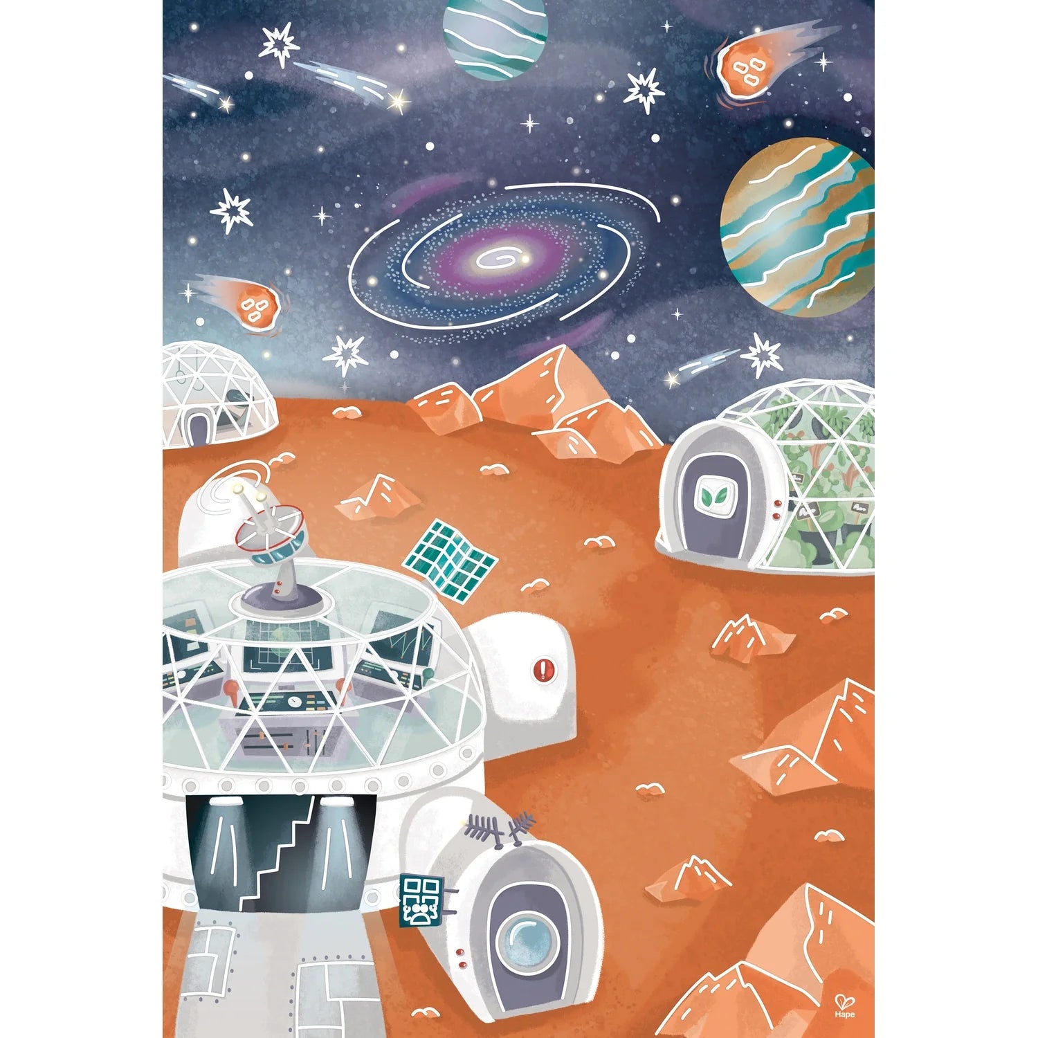 Mars Space Life, Storytelling DIY Magnets - Hape MENA