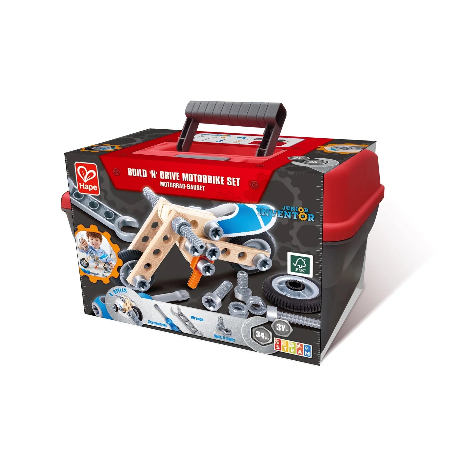 Build 'N' Drive Motorbike Set - Hape MENA