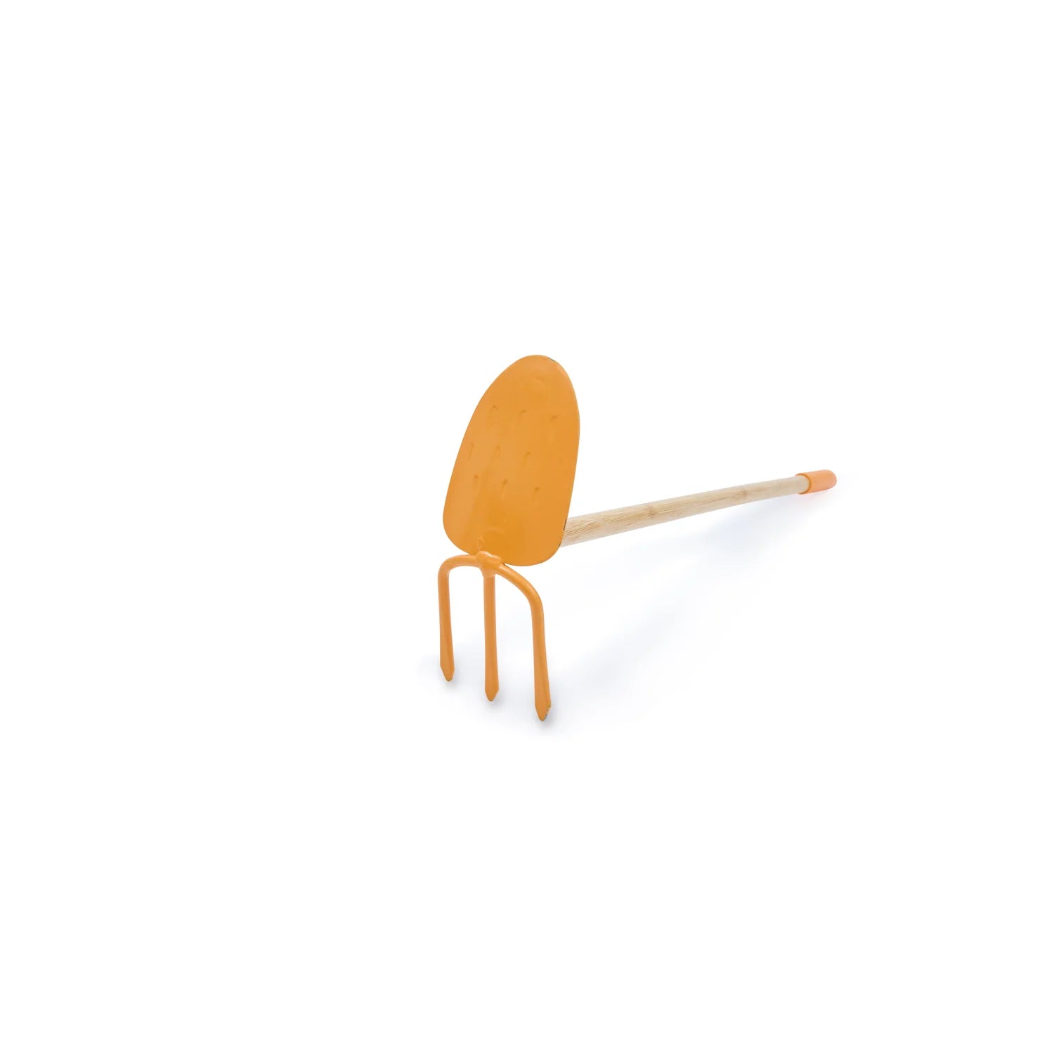 Yellow metal chair on a white background