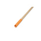 Mop handle with orange plastic end on a white background