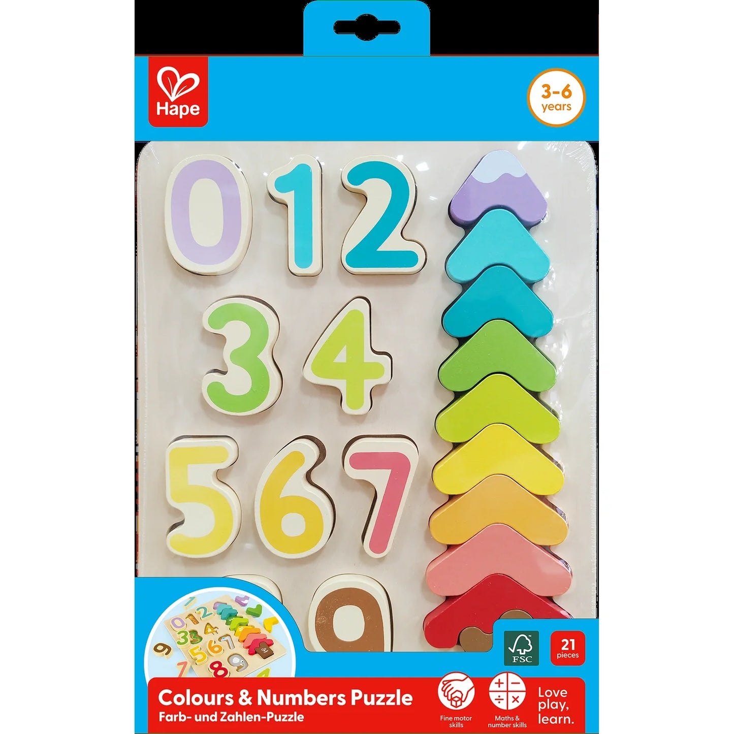 Colours & Numbers Puzzle - Hape MENA