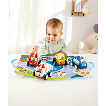 Pull-Back Plush Car Set