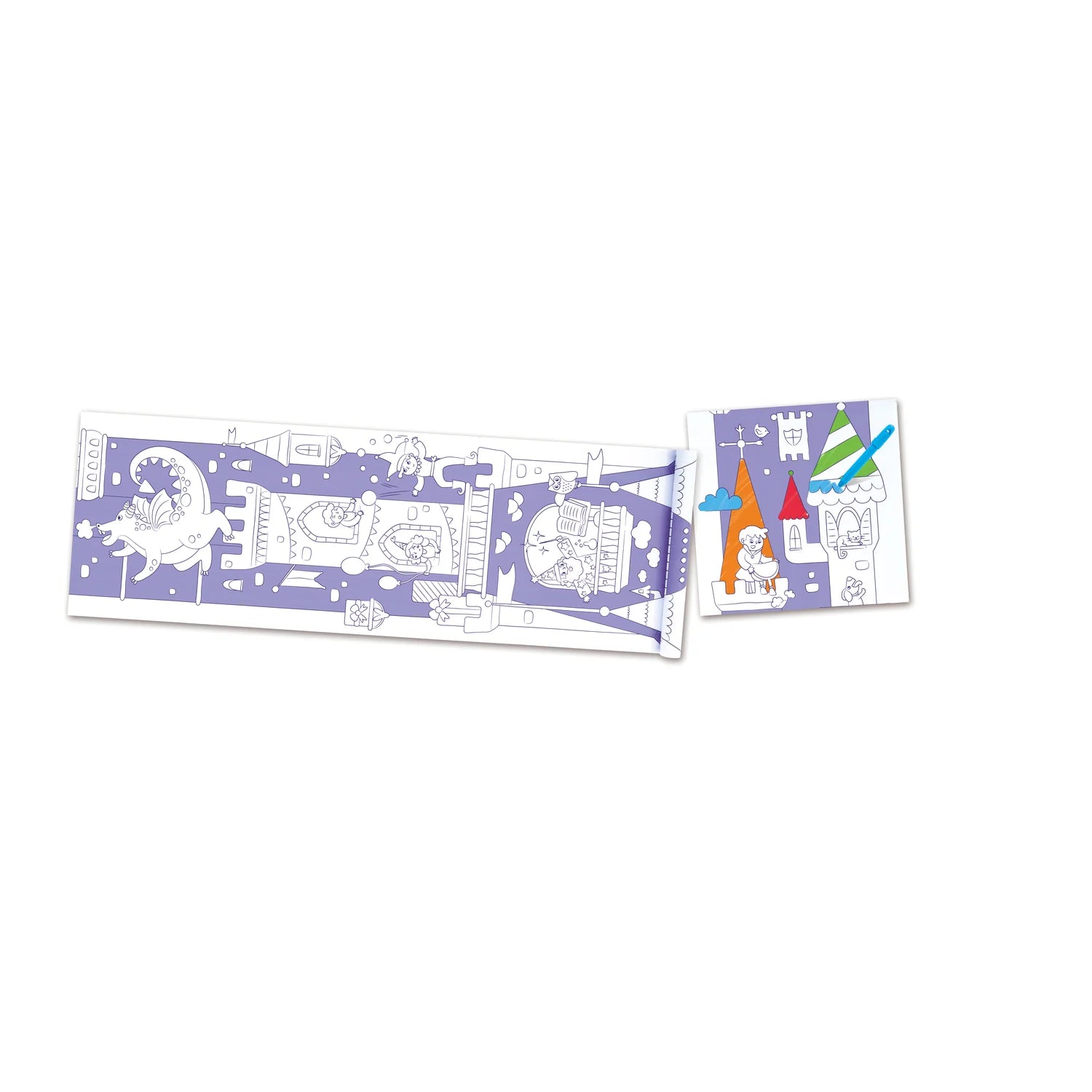 Two colorful bookmarks with illustrations on a white background