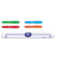Set of colorful markers with a white holder featuring the Hape logo on a white background