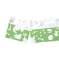 Children's paper crown with dinosaur and nature-themed designs on a white background