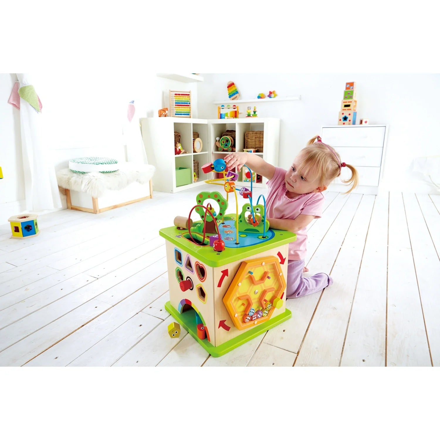 Country Critters Play Cube – Educational Wooden Toy for Toddlers