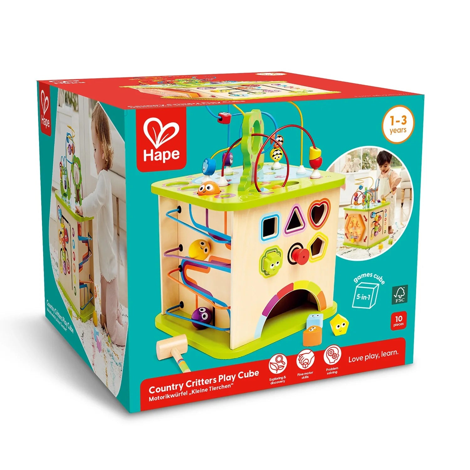 Country Critters Play Cube – Educational Wooden Toy for Toddlers Country Critters Play Cube – Educational Wooden Toy for Toddlers