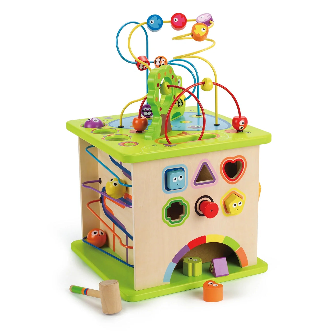 Hape Country Critters Play Cube 12ヶ月以上 Hape Country Critters Wooden Activity Play Cube - – HapeToys