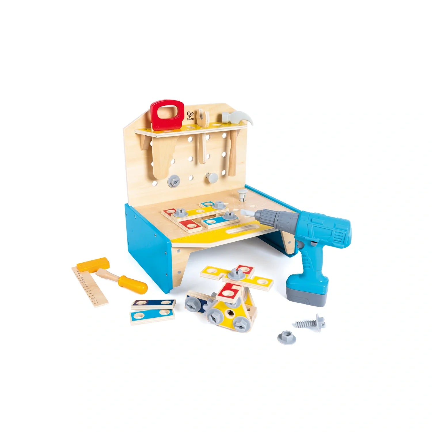 Build Mini Lab Bench Toy Little Engineer's Workbench – S.T.E.A.M. Wooden Toy for Kids – Hape