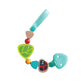 Colorful baby teething toy with ladybug design on a white background