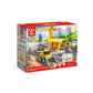 Hape Railway Crane Construction toy set packaging on a white background