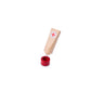 Small wooden tool with a red handle and beige shaft featuring a red cross symbol on a white background