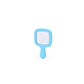 Small blue handheld mirror on a white background