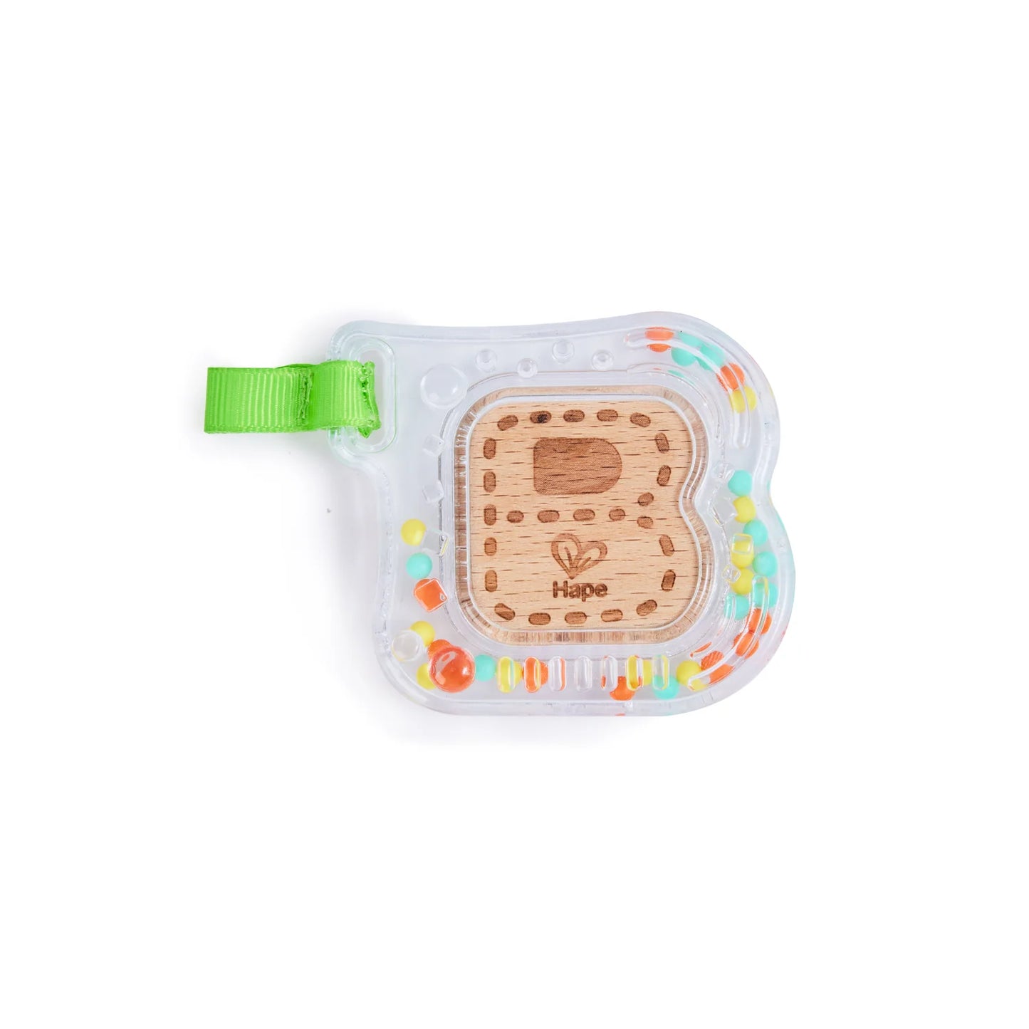 Children's toy with a clear plastic cover on a white background