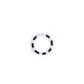 Black and white circular object on a white background