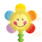 Colorful toy with a smiling face on a white background