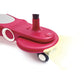 Red scooter with a light on a white background